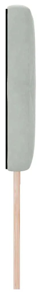 Cabeceira LED com botões de cristal, estofada em cinza claro, 100 cm,