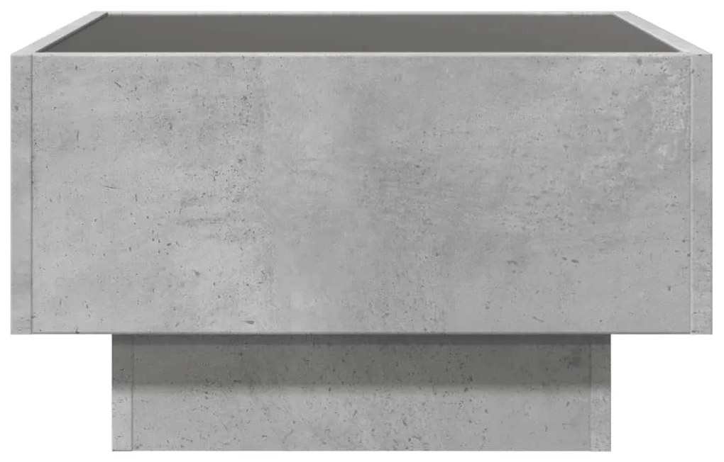 Mesa de centro c/ LEDs 50x50x30 cm derivados de madeira