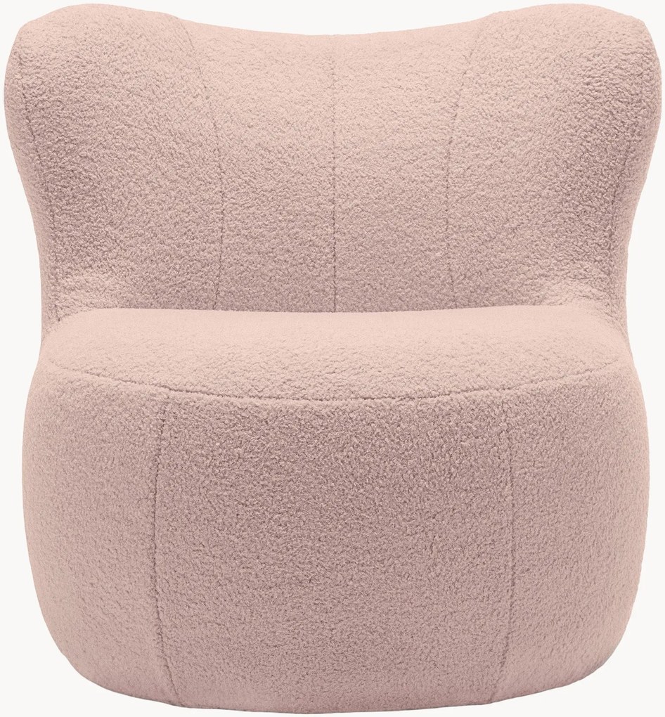 Poltrona estofada freistil173, rosa branco-pérola