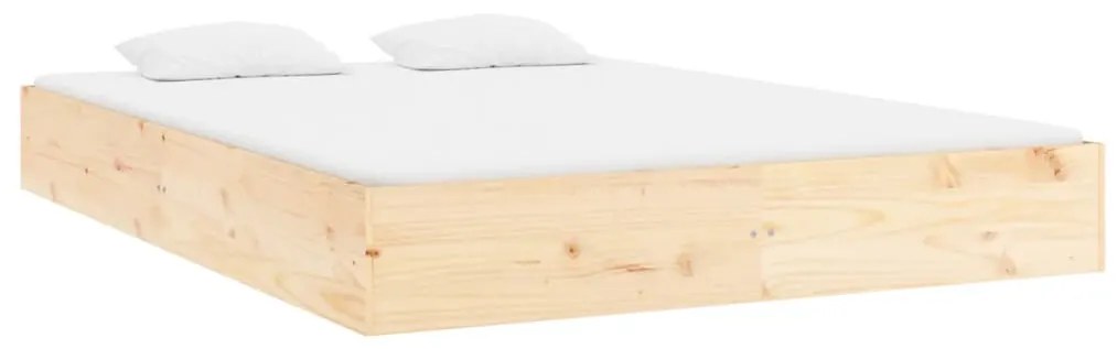 Estrutura de cama sem colchão 160x200 cm madeira maciça