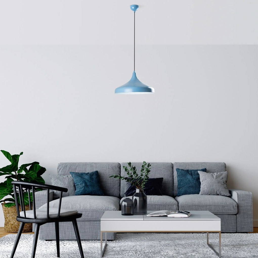 Candeeiro Chandelier Tattoo – Azul Claro – Ø36 h:22 cm