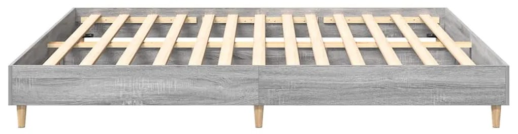 Estrutura de cama sem colchão 160x200 cm sonoma cinzento