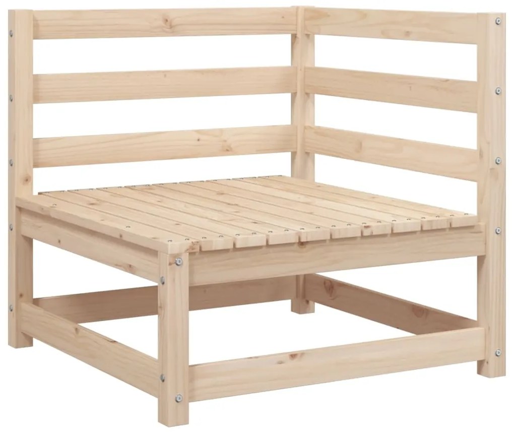 9 pcs conjunto sofás de jardim madeira de pinho maciço