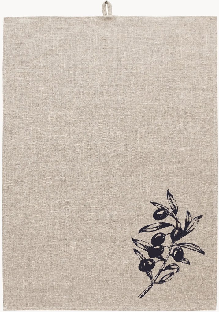 Pano de cozinha artesanal impresso à mão Dalila