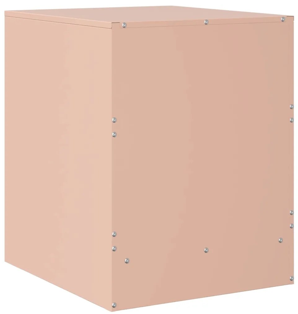 Mesas de cabeceira 2 pcs 34,5x39x44 cm aço rosa