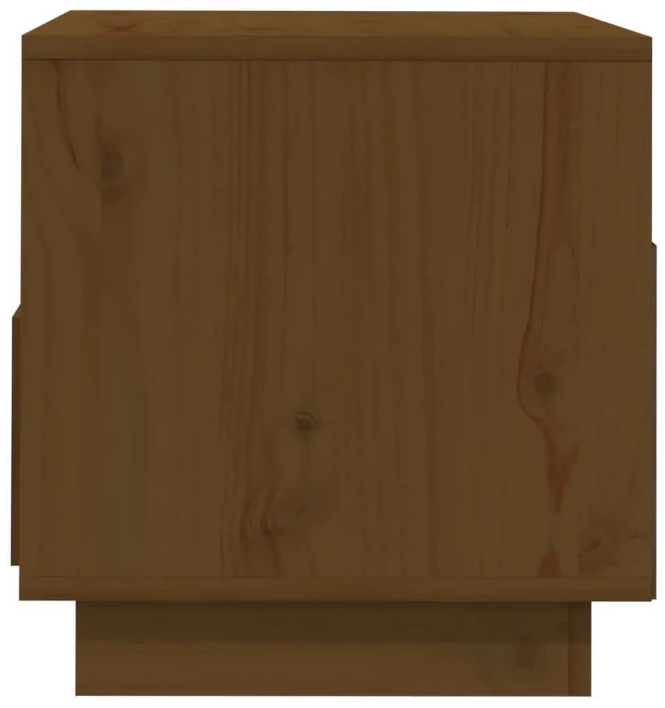 Móvel de TV 60x35x37 cm madeira de pinho maciça castanho mel