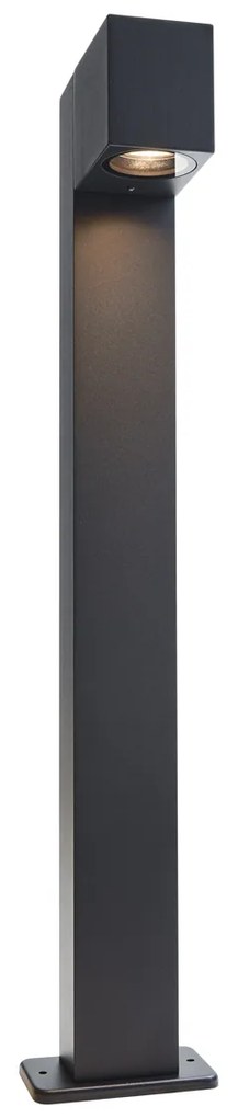 Candeeiro de chão moderno para exterior preto 65cm com tomada IP44 - Baleno Moderno