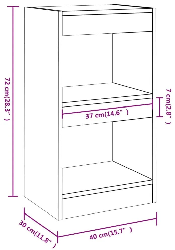 Estante/divisória 40x30x72 cm branco