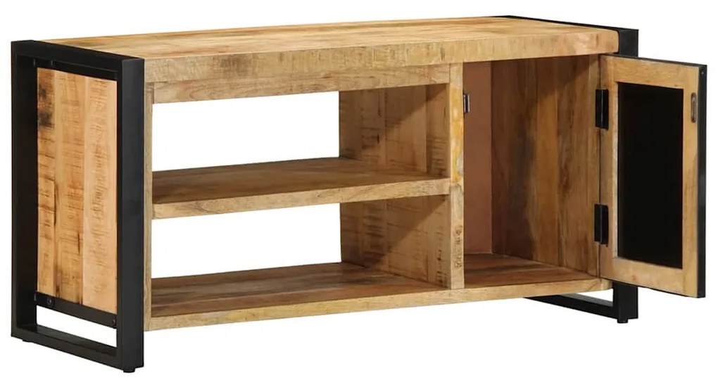 Banco de Sapato 100x40x50 cm Madeira Maciça de Mangueira