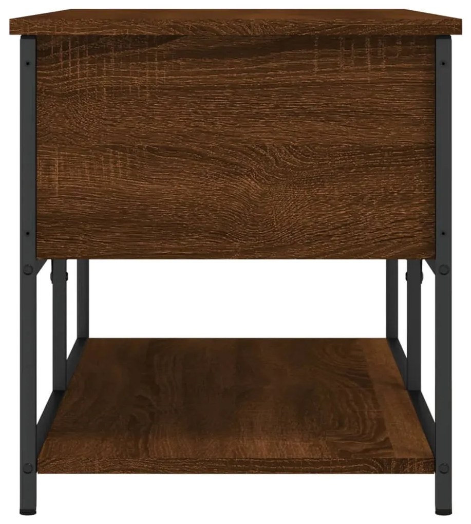 Banco arrumação 100x42,5x47 cm deriv. madeira carvalho castanho