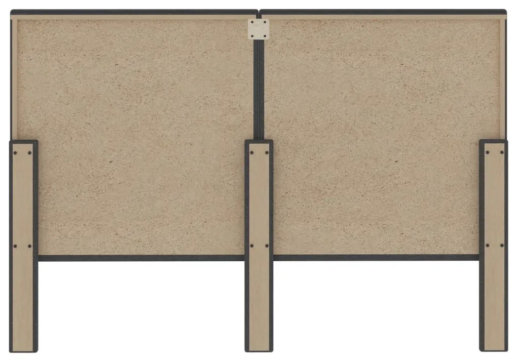 Cabeceira de cama acolchoada 140x200 cm tecido cinzento-escuro