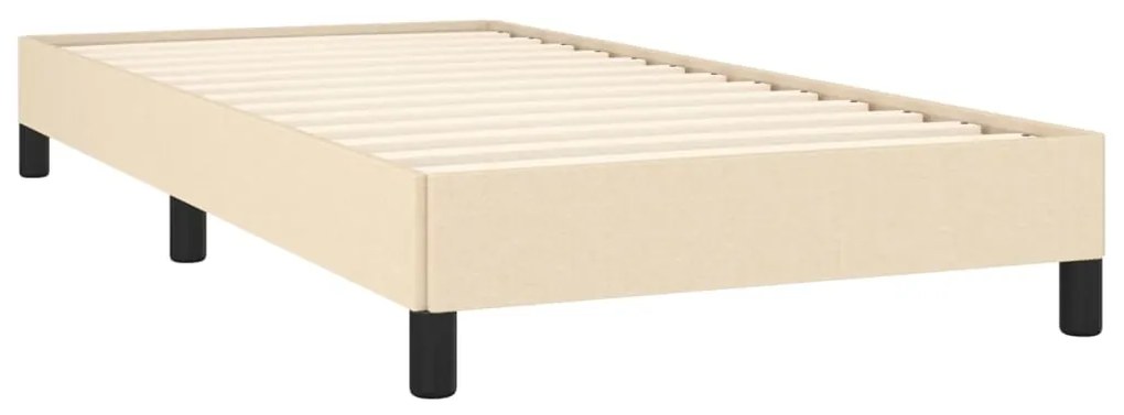 Estrutura de cama sem colchão 90x200 cm tecido creme