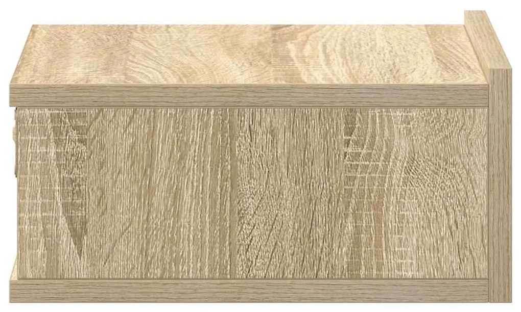 Mesa cabeceira suspensa 2 pcs derivados madeira carvalho sonoma