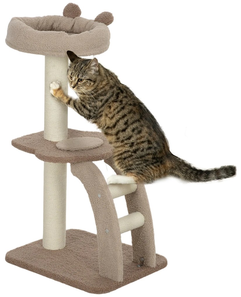 PawHut Arranhador para Gatos Altura 88 cm Arranhador para Gatos Torre