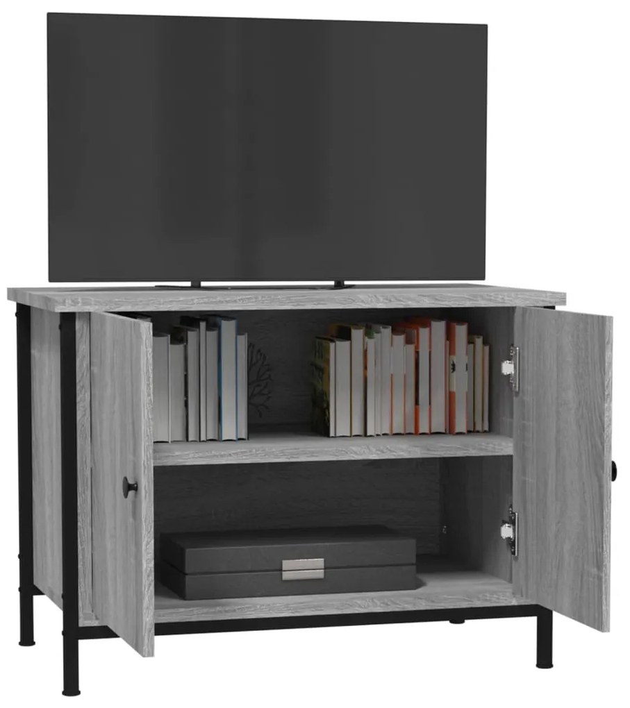 Móvel para TV c/ portas 60x35x45 cm deriv. madeira cinza sonoma