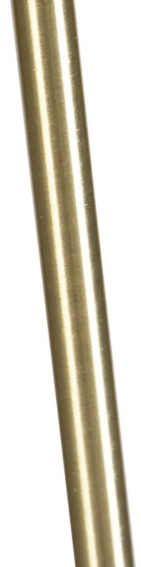 Candeeiro de pé dourado/latão com abajur em veludo preto 40/40 cm - Parte