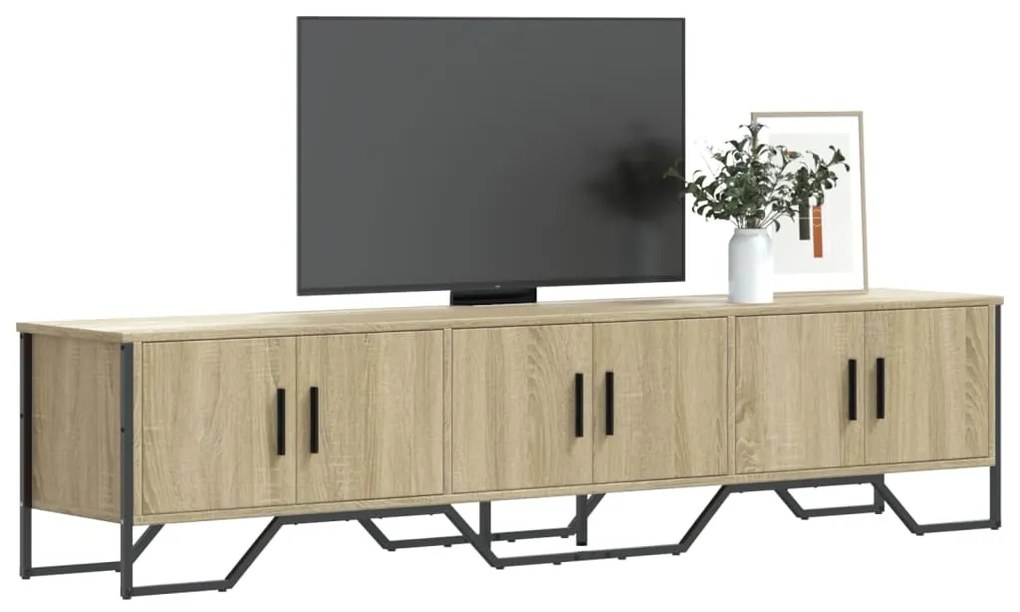 vidaXL Móvel p/ TV 180x34x41 cm madeira processada carvalho sonoma