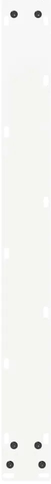 Pés para mesa de jantar em formato de U, 3 peças, branco, 80x (72-73)