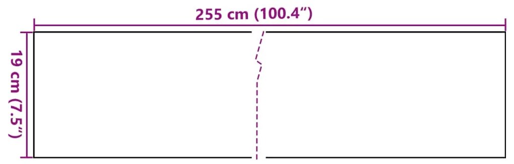 Telas de varanda 10 pcs 255x19 cm vime PE antracite