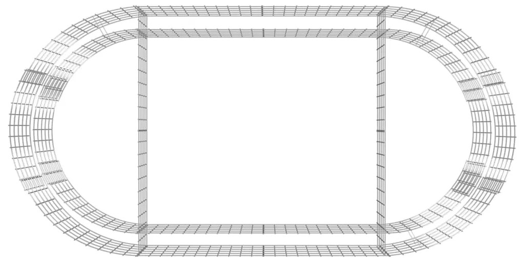 Canteiro elevado/cesto gabião 200x100x50 cm ferro galvanizado