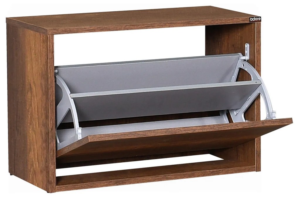 Sapateira "Harmony" - 60 x 42 x 30 cm - Nogueira - Design Moderno