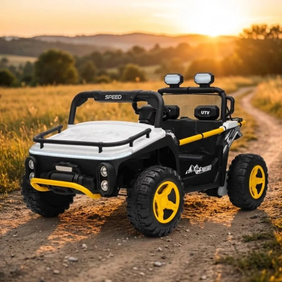 Carro elétrico para Crianças 24V Buggy UTV SPEED Rodas de espuma EVA Branco