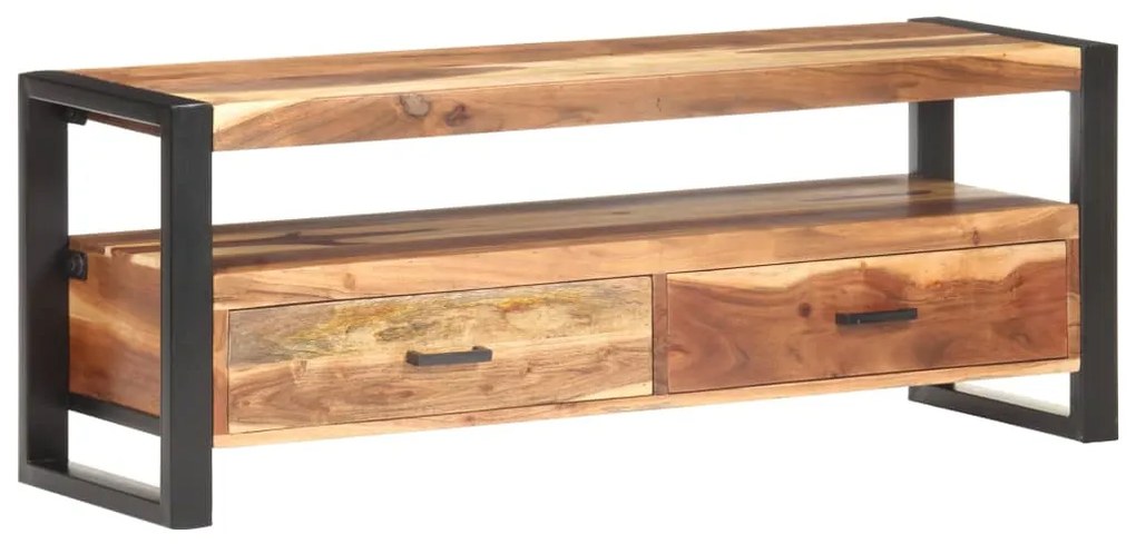 vidaXL Móvel de TV 120x35x45 cm madeira maciça c/ acabamento a mel