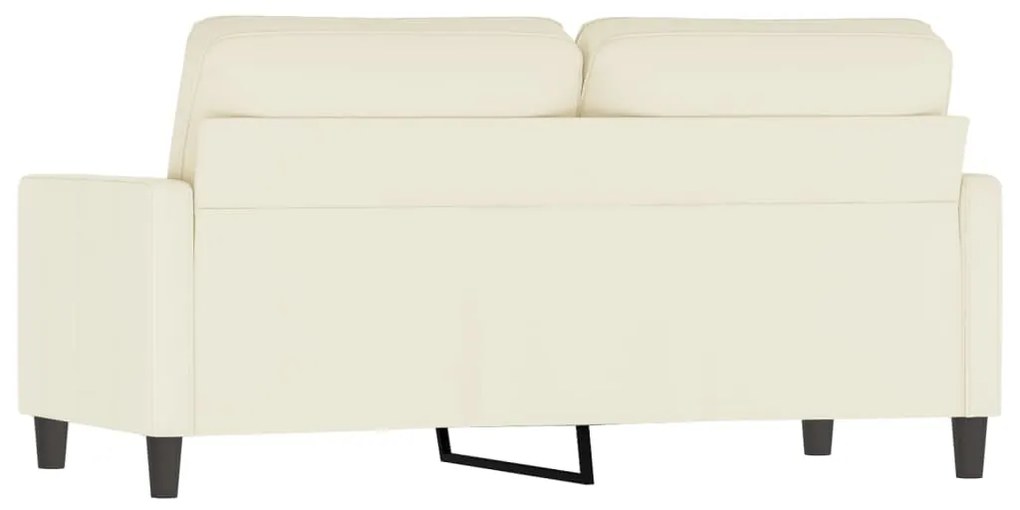 Sofá de 2 lugares veludo 140 cm cor creme