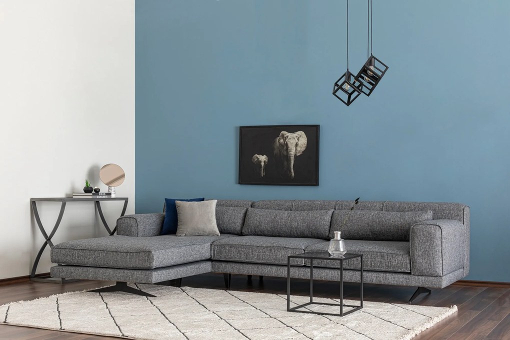 Sofá de Canto Jivago – Cinzento – 198 x 308 cm