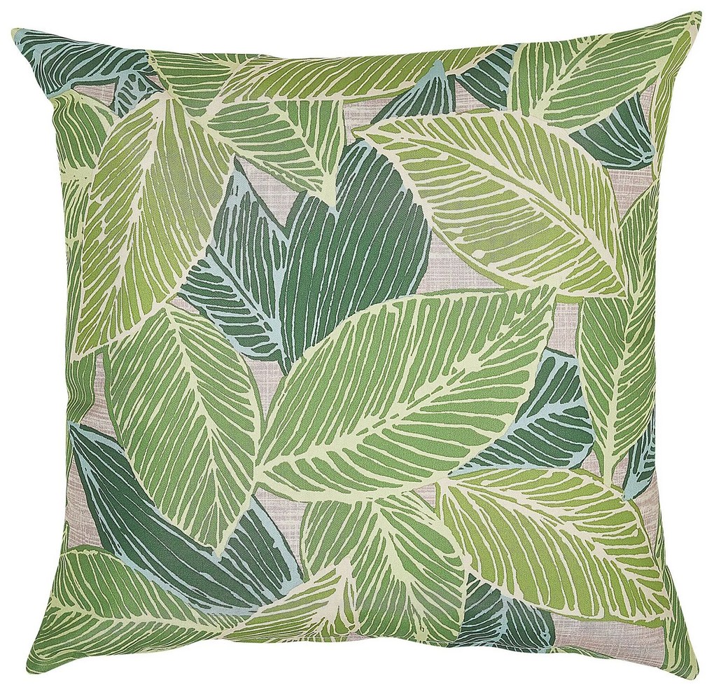 Conjunto de 2 almofadas exteriores com motivo de folha 45 x 45 cm verde VARKOS Beliani