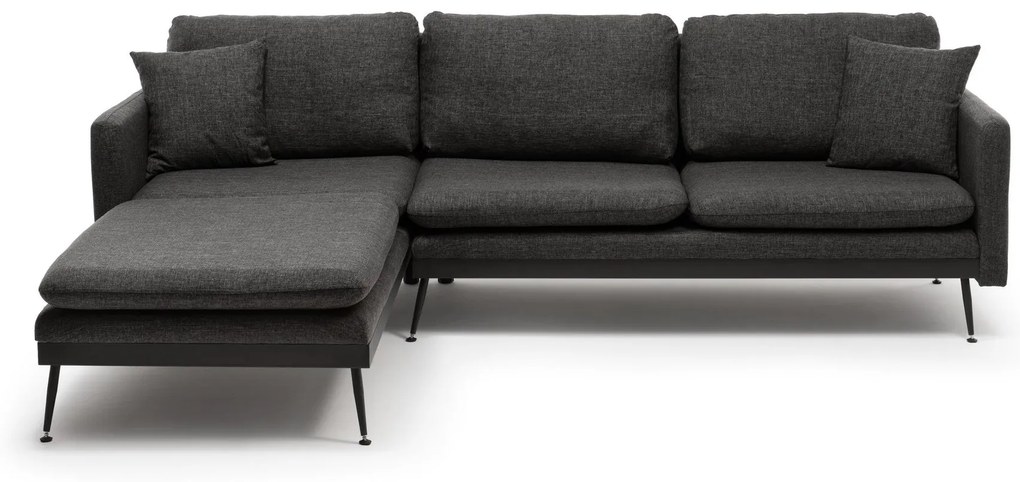 Sofá de Canto Reya – Cinzento Escuro – 245x85 cm