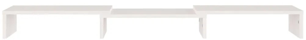 Suporte para monitor 80x24x10,5 cm madeira pinho maciça branco