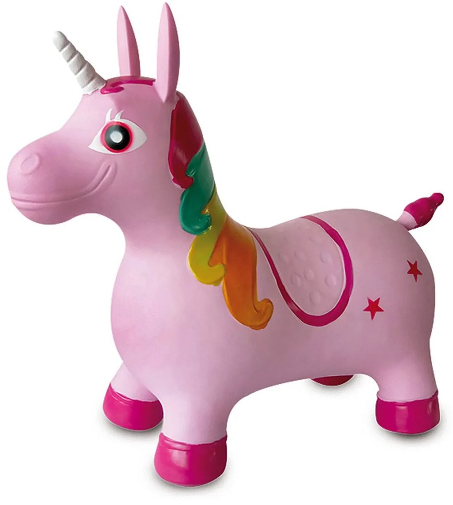 Uniórnio multicolor insuflável Saltitante Infantil com bomba