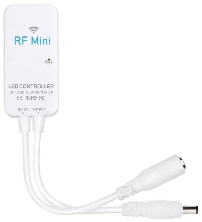 Controlador RF Mini fita LED monocolor + comando