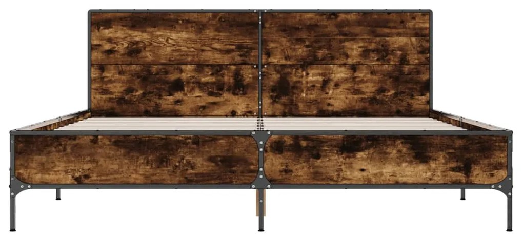 Estrutura de cama 140x200 cm derivados madeira/metal