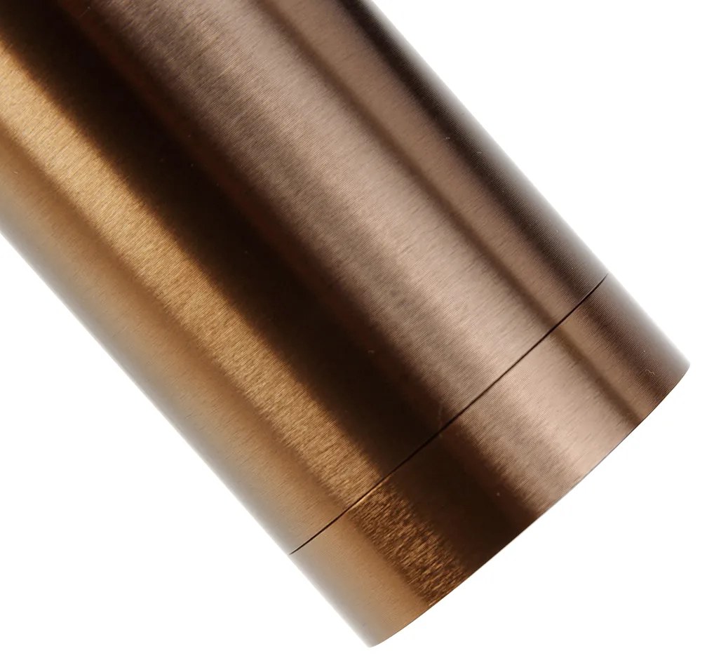 Sistema de calhas moderno monofásico com 4 focos bronze escuro - Jeana Moderno