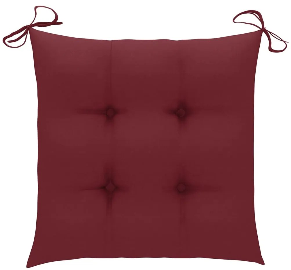 Cadeiras de jardim c/ almofadões 4 pcs madeira de acácia maciça