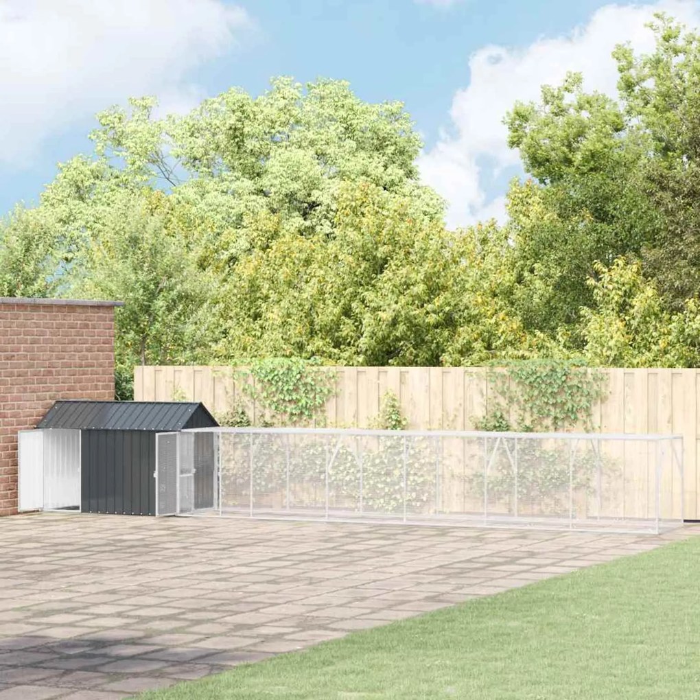 vidaXL Gaiola para Pássaros Antracite 821,5 x 111 x 142 cm