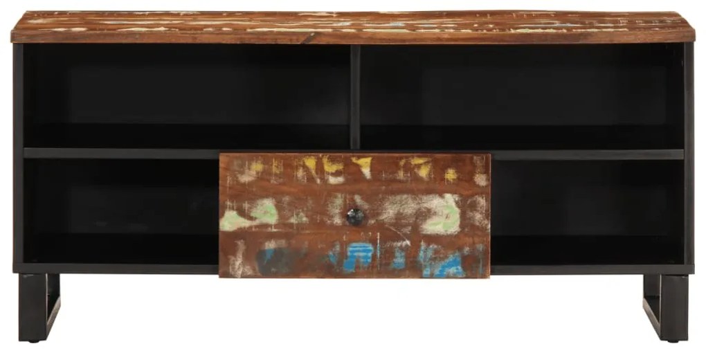 Móvel de TV 100x33x46 cm acácia maciça/derivados madeira