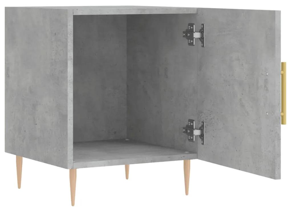 Mesa cabeceira 2pcs 40x40x50 cm derivados madeira cinza cimento