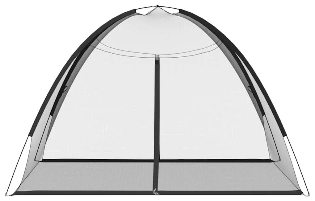 Rede mosquiteira com portas malha 220 200x200x135 cm preto