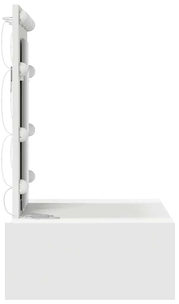 Mesa de Toucador Suspensa com Luzes LED - Branca
