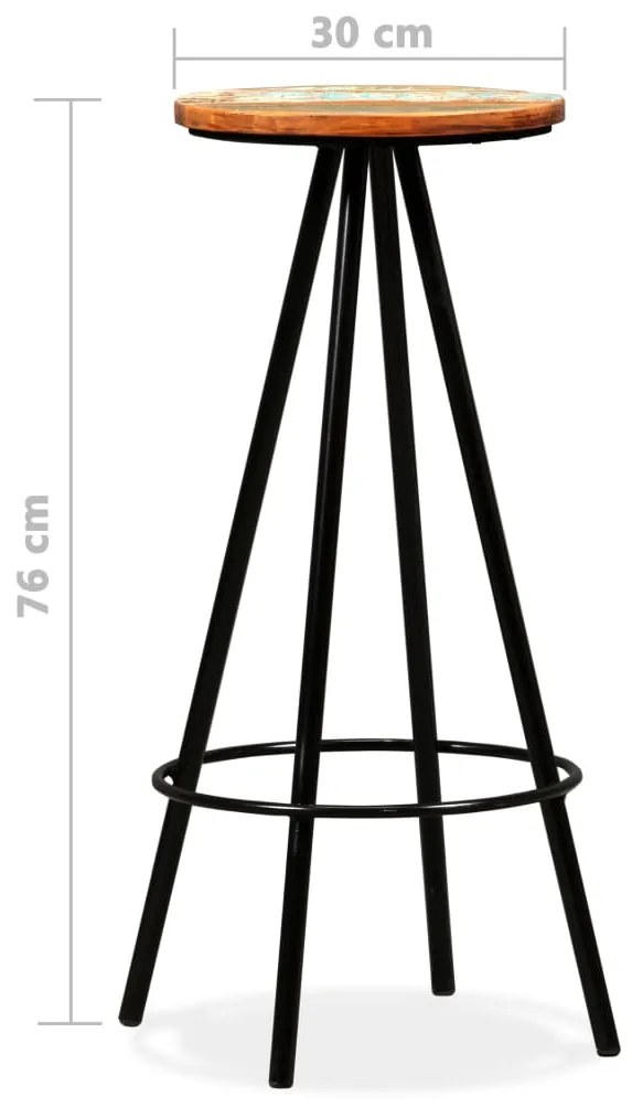 9 pcs conjunto de bar madeira recuperada maciça