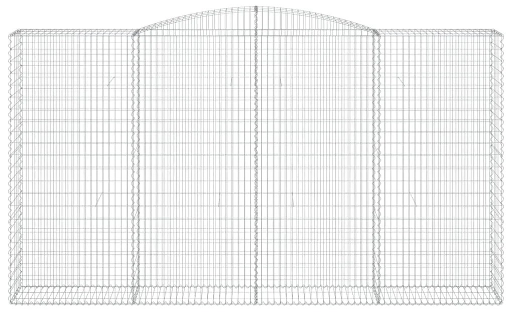Cestos gabião arqueados 3pcs 400x50x220/240cm ferro galvanizado