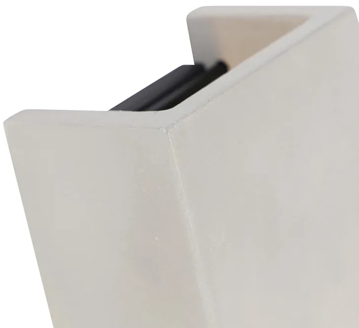 Candeeiro de Parede Inteligente Cinzento Retangular em Concreto Incl. Zigbee G9 - Meaux