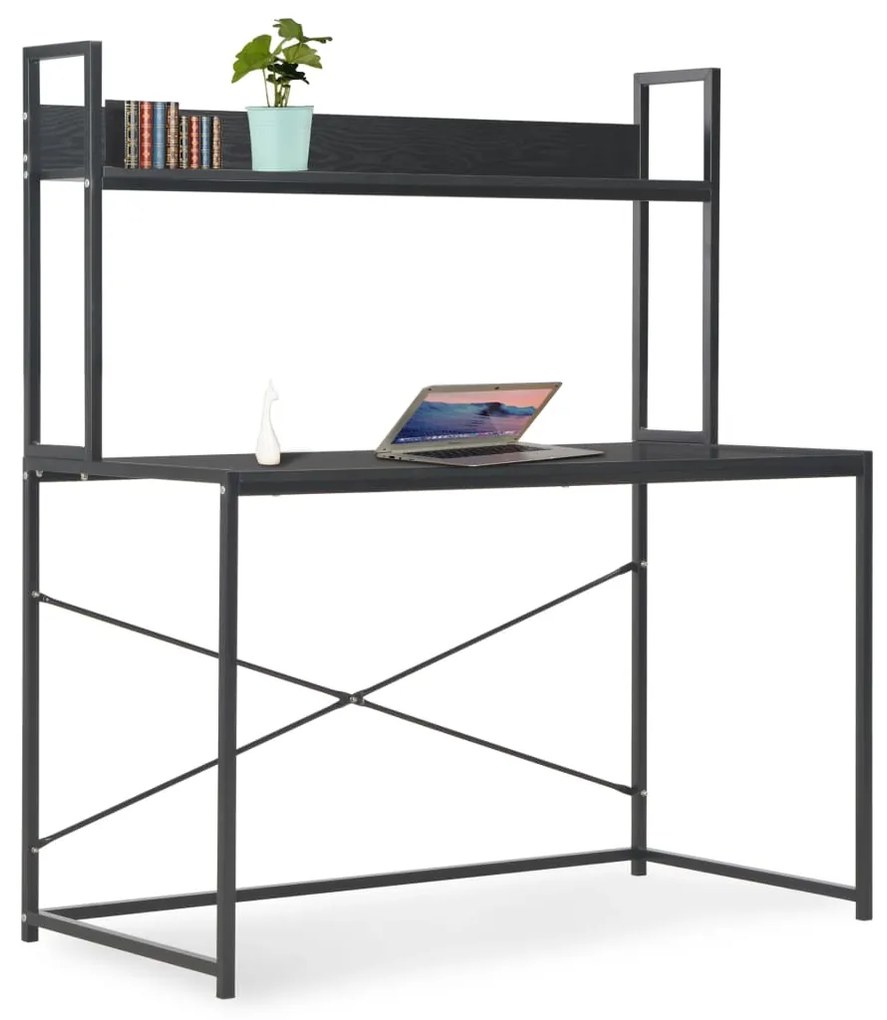 vidaXL Secretária de computador 120x60x138 cm preto