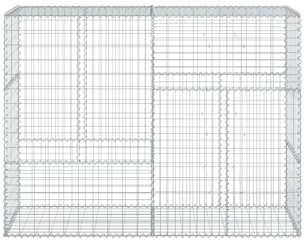 Cesto gabião com cobertura 200x50x150 cm ferro galvanizado