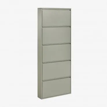 Armário Para Sapatos Em Aço Logan 5 Portas & Verde Laurel - Sklum