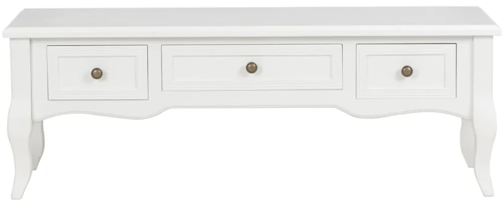Móvel de TV 100x35x35 cm madeira branco