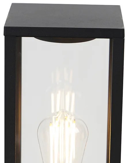 Candeeiro de poste exterior preto 80 cm com estaca de terra e prensa-cabos - Charlois Industrial,Design